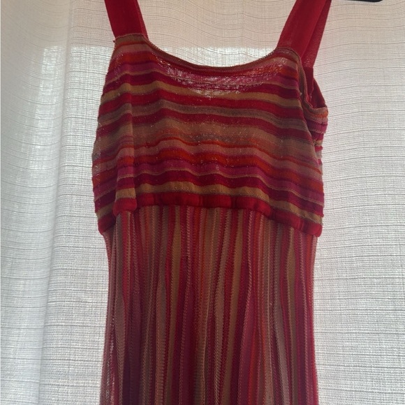 Missoni Pink and Orange Striped Maxi Knit Dress - Picture 5 of 6